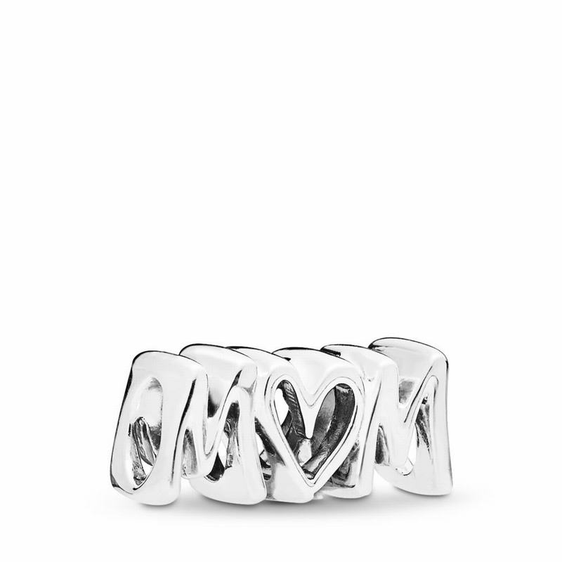 Pandora Mom Script Charm Sale NZ, Sterling Silver (780516-WFQ)